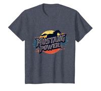 Mustang Power School Spirit Retro Tramonto Stampede Rally Maglietta, Bambini, Pervinca, 3 Anni