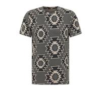 MUSTANG Style Austin T-Shirt, Faded Ikat Black 12771, M Uomo