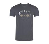 MUSTANG T-Shirt Uomo Girocollo Manica Corta Con Stampa Logo Estate Cotone NUOVO