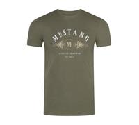 Mustang T-Shirt Uomo Regular Fit Girocollo Manica Corta Estate Logoprint Cotone