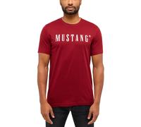 Mustang Uomo T-Shirt Austin - Regular Fit S-3XL Bianco Nero Gün Beige Rosso Tg.