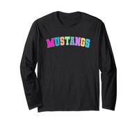 Mustangs Bold School Team Spirit Pride Maglia a Manica
