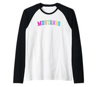 Mustangs Bold School Team Spirit Pride Maglia con Maniche Raglan