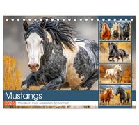 Mustangs. Pferde in ihrer wildesten Schönheit (Tischkalender 2026 DIN A5 quer), CALVENDO Monatskalender: Wilde Pferde im Einklang mit der unberührten Natur