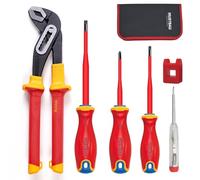 Mustbau 6 Pezzi Cacciavite Isolato 1000V Professionale da Elettricista VDE - A Taglio, Phillips, Chiave Esagonale, Elettrico
