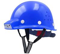 Mustbau Casco da Lavoro con Illuminazione LED, Elmetto Antinfortunistica da Costruzione Ricaricabile via USB, 2 Modalità di Illuminazione, Fascia Regolabile da 53 a 62 cm - Blu