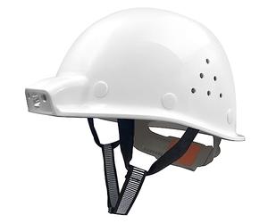 Mustbau Casco da Lavoro con Illuminazione LED, Elmetto Antinfortunistica da Costruzione Ricaricabile via USB, 2 Modalità di Illuminazione, Fascia Regolabile da 53 a 62 cm - Bianco