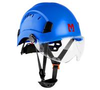 Mustbau Casco di Sicurezza EN397, Cappello Rigido con Banda Assorbente e Visiera, Casco Regolabile da 53 a 63cm, Materiale ABS Resistente Per Uomini Donne