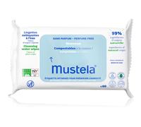 Mustela Compostable at Home Cleansing Wipes Perfume Free salviette detergenti senza profumazione per neonati 60 pz