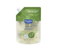 Mustela Eco Refill Gel Detergente Bio Vegano, Olio di Oliva, Aloe Vera e Glicerina, Corpo e Capelli, Neonati, Tutta la Famiglia - Detersione Delicata, 99% Ingredienti di Origine Naturale (400ml)