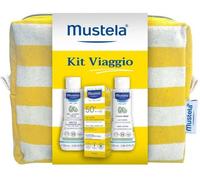 Mustela Kit Viaggio con Latte Solare SPF50+40ml + Detergente 100ml + Idratante 100ml + Pochette in Regalo