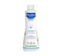 Mustela Latte detergente viso, corpo e cambio pannolino (750ml) - Detergente corpo adatto a bambini e tutta la famiglia - Formula senza risciacquo con 98% di ingredienti di origine naturale