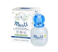 Mustela Musti - Acqua profumata senza alcool per la pelle e i capelli del bambino, 50 ml