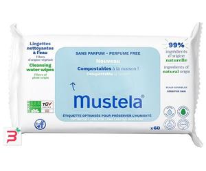 MUSTELA SALVIETTE ACQUA COMPOSTABILI SENZA PROFUMO 60 PEZZI