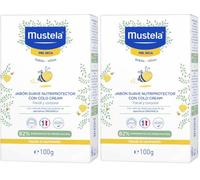 Mustela Sapone Nutriente CC, Cold Cream Naturale, Viso e Corpo, Neonati e Tutta la Famiglia - Detergente Delicato Ideale per Pelle Secca, 82% Ingredienti di Origine Naturale (100ml) (Confezione da 2)
