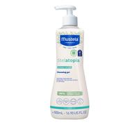 Mustela Stelatopia Gel detergente per pelli a tendenza eczematosa - Detergente viso e corpo per bambini con olio naturale di avocado e girasole -