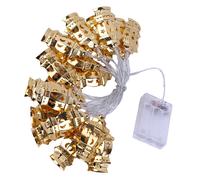 Musulmano Ramadan Iron String Lights Golden Lantern Eid Light Decoration for