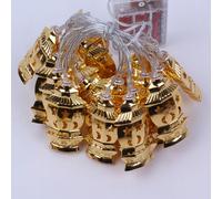 Musulmano Ramadan Iron String Lights Golden Lantern Eid Light Decoration for