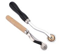 Musuntas 2er 2mm & 4mm modello ruota con manico in legno, tracciatura ruota Markierrädchen Schneider ruota Schnittmusterrad