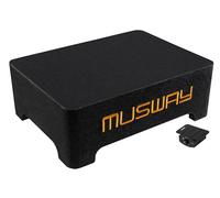 Musway MF108A - Sistema di SUBWOOFER attivo in design piatto (DOWNFIRE) con supporto da 20 cm (8")