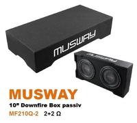 Musway MF210Q-2 10“ (25 CM) Subwoofer Box 600W Piatto Costruzione,Solo 15 CM