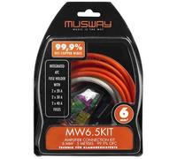 Musway MW6.5KIT Set di Cavi 6 MM ² Verstärker-anschluss-set 5 Metro Rame Pieno