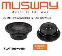 Musway MWS1044 Subwoofer Bass Lautsprecher Chassis 2x 4Ohm Piatto 25Cm 10" Zoll