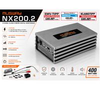 Musway NX200.2 Amplificatore Micro Digitale 2 Canali 400 Watt RMS
