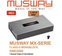 Musway ONE2000 Amplificatore Mono 1 Canale Classe D 2000 W RMS con Telecomand...