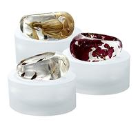 musykrafties Cupola ovale Cocktail Anello in resina Stampo in silicone Liquid Clay Crafting Resina epossidica Creazione di gioielli 17mm 16.6mm 16mm