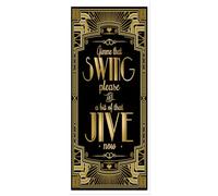Musykrafties Roaring 1920s Gatsby Grandeur Gimme that swing please, and a bit of that jive now Door Cover Art Deco Jazz Party 182,9 x 76,2 cm (wd-4875)