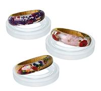 musykrafties - stampo stravagante in silicone a forma di anello in resina per argilla liquida, resina epossidica piatta, per realizzare gioielli Narrow D-shape 20mm 18mm 16mm Uk Size U P K