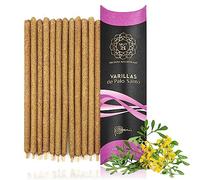 MUT22 12 Bastoncini di Incenso di Palo Santo Artigianali con Ruta, di Origine Peruviana, Lunga Durata 90 Minuti