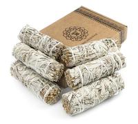 MUT22 6 Salvia Bianca Sacra da Bruciare, Erba di Purificazione e Armonia: Salvia Apiana 100% Naturale, Ideale per la Pulizia Spirituale e i Rituali Energetici
