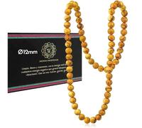 MUT22 Collana Palo Santo 12 mm, gioiello sacro con proprietà aromaterapiche e protettive, provenienza Perù (12 mm)