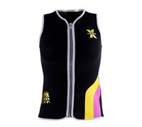 Muta da donna 3 mm con zip frontale senza maniche giacca in neoprene gilet top M nero