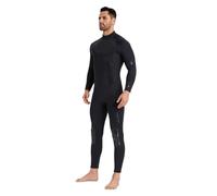 Muta da sub per uomo Muta da donna in neoprene 3,0 mm, costume bagno intero spesso, for immersioni in acque fredde e surf(MF310-Black,4XL)