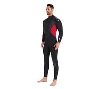 Muta da sub per uomo Muta da donna in neoprene 3,0 mm, costume bagno intero spesso, for immersioni in acque fredde e surf(MF308-Red,XXL)