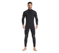 Muta da sub per uomo Muta da donna in neoprene 3,0 mm, costume bagno intero spesso, for immersioni in acque fredde e surf(MF311-Black,L)