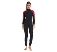 Muta da sub per uomo Muta da donna in neoprene 3,0 mm, costume bagno intero spesso, for immersioni in acque fredde e surf(LF309-Red,3XL)