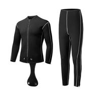 Muta da sub per uomo Muta da sub gratuita Uomo Donna Pantaloni a maniche lunghe Costume bagno diviso 7 mm con cappello spesso for il calore(Black 5MM,XXL)