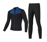 Muta da sub per uomo Muta in neoprene da 1,5 mm Donna Uomo Diviso Tuta surf calda a maniche lunghe Nuoto bagnato Prova di freddo Set completo Immersioni(1545 BE Set,L)