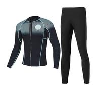 Muta da Sub Uomo Donna Muta in neoprene da 1,5 mm Donna Uomo Diviso Tuta surf calda a maniche lunghe Nuoto bagnato Prova di freddo Set completo Immersioni(1543 BE Set,XXL)