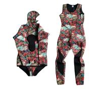 Muta da Sub Uomo Donna Muta mimetica da 3,0 mm Set 2 pezzi for pesca subacquea e(MY163,S)