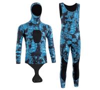 Muta Da Uomo e Donne a Maniche Lunghe, Due Pezzi in Neoprene 3mm per Pesca Sub, Apnea, Snorkeling, Surf, Canoa, Immersioni Subacquee - Giacca e Pantalone Completi