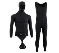 Muta Da Uomo e Donne a Maniche Lunghe, Due Pezzi in Neoprene 3mm per Pesca Sub, Apnea, Snorkeling, Surf, Canoa, Immersioni Subacquee - Giacca e Pantalone Completi