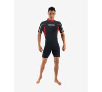 SEAC Relax Short, Muta Corta in Neoprene da 2.2 mm per Snorkeling, Subacquea e Altre attività in Acqua Uomo, Nero/Rosso, XL