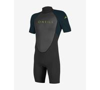 Muta in neoprene O'Neill Reactor 2 Back Zip manica corta verde grigio bambini - 8