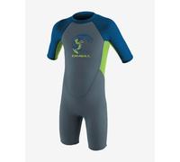 ONeill Muta Shorty Toddler Reactor 2mm Back Zip - Dayglo Ocean in Graphite - Protection Solare UV e Properties SPF - Unisex