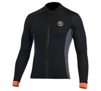 Muta in neoprene per uomo e donna, 3 mm, muta in neoprene, per tenere al caldo, a maniche lunghe, cerniera frontale, parte superiore in neoprene per immersioni, surf, snorkeling, nuoto, sport
